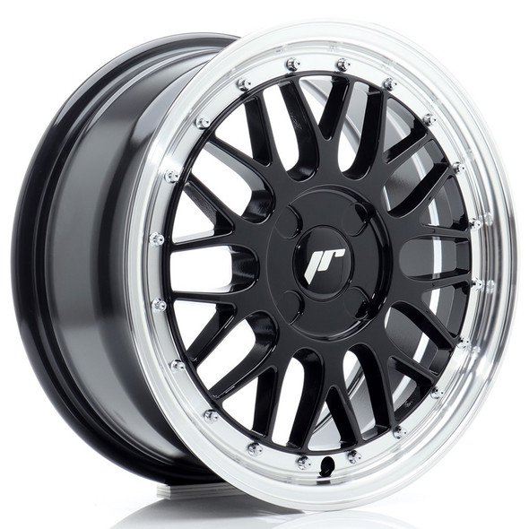 JR Wheels JR23 16x7 ET20-45 4H CUSTOM PCD 67.1mm Gloss Black w/Machined Lip