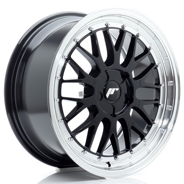 JR Wheels JR23 18x8 ET20-42 5H CUSTOM PCD 72.6mm Glossy Black w/Machined Lip