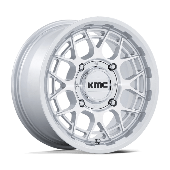 KMC KS139 TECHNIC UTV 15x7 ET38 4x137 96.00mm GLOSS SILVER MACHINED (Load Rated 567kg)