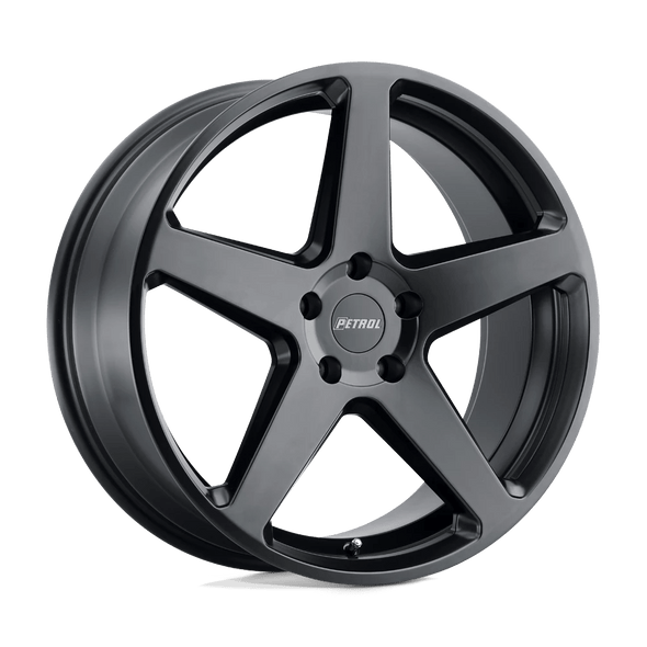 Petrol P2C 18x8 ET40 5x112 66.56mm SEMI GLOSS BLACK (Load Rated 771kg)