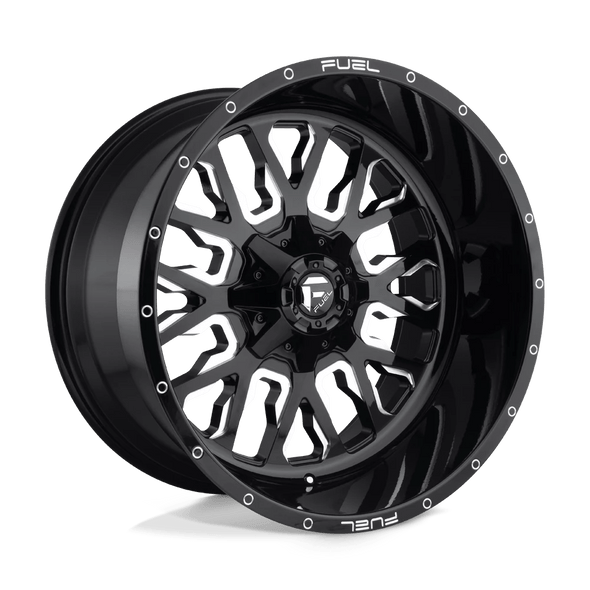 Fuel D611 STROKE 17x9 ET01 5x139.7/150 110.10mm GLOSS BLACK MILLED (Load Rated 1134kg)