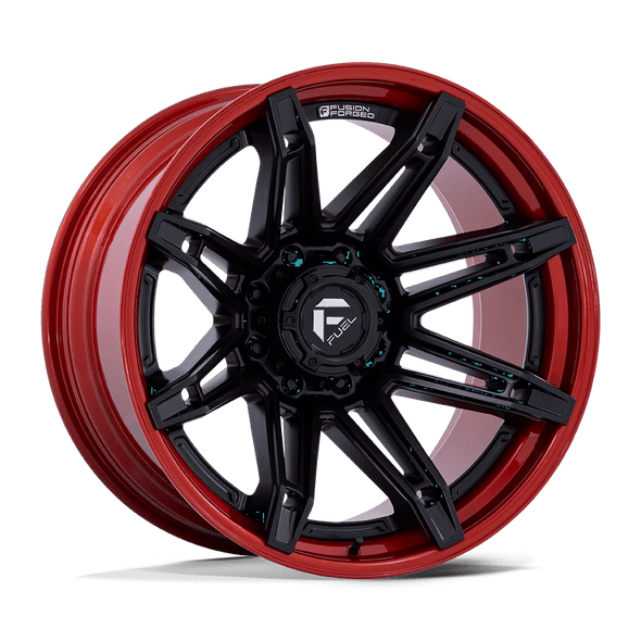 Fuel FC401 BRAWL 20x10 ET-18 6x135 87.10mm MATTE BLACK W/ CANDY RED LIP (Load Rated 1134kg)