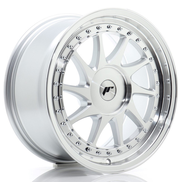 JR Wheels JR26 17x8 ET20-35 CUSTOM PCD 72.6mm Silver Machined Face