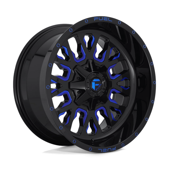 Fuel D645 STROKE 20x9 ET01 8x180 124.20mm GLOSS BLACK BLUE TINTED CLEAR (Load Rated 1678kg)