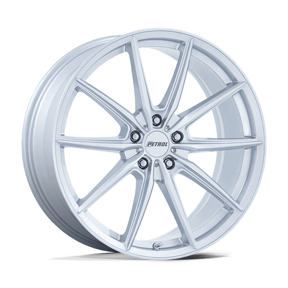 Petrol P4B 20x8.5 ET40 5x114.3 76.10mm GLOSS SILVER (Load Rated 907kg)