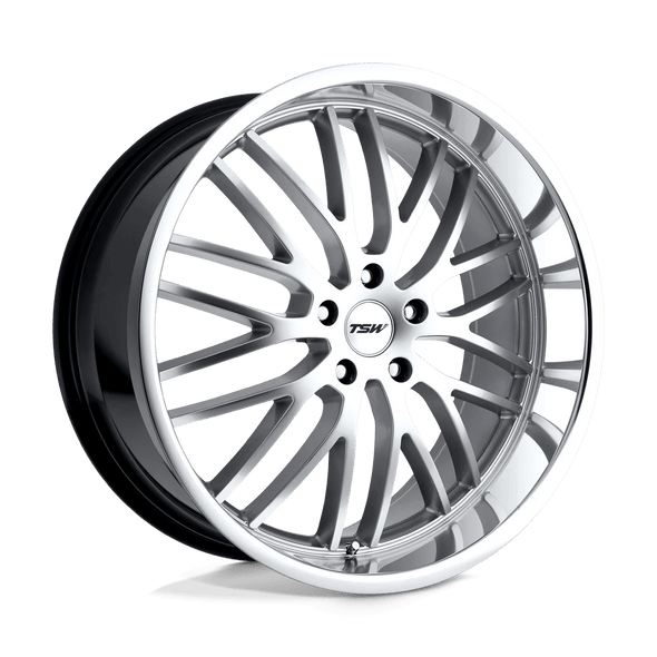 TSW SNETTERTON 18x8 ET35 5x100 72.10mm HYPER SILVER W/ MIRROR CUT LIP (Load Rated 726kg)