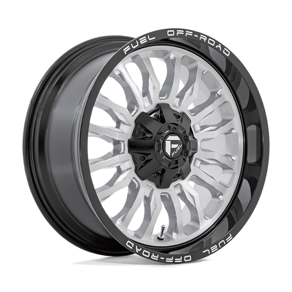 Fuel D798 ARC 22x12 ET-44 5x114.3/127 78.10mm SILVER BRUSHED FACE W/ MILLED BLACK LIP (Load Rated 1134kg)