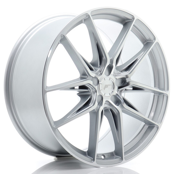 JR Wheels JR44 20x9.5 ET20-57 5H CUSTOM PCD 72.6mm Silver w/ Machined Face