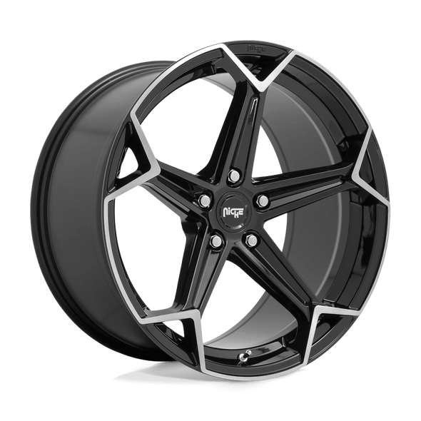 Niche N259 ARROW 20x9 ET18 5x115 71.50mm GLOSS BLACK BRUSHED (Load Rated 816kg)