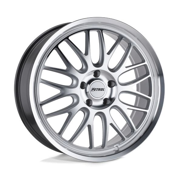 Petrol P4C 19x8 ET40 5x107.95 72.10mm SILVER W/ MACHINED FACE & LIP (Load Rated 771kg)