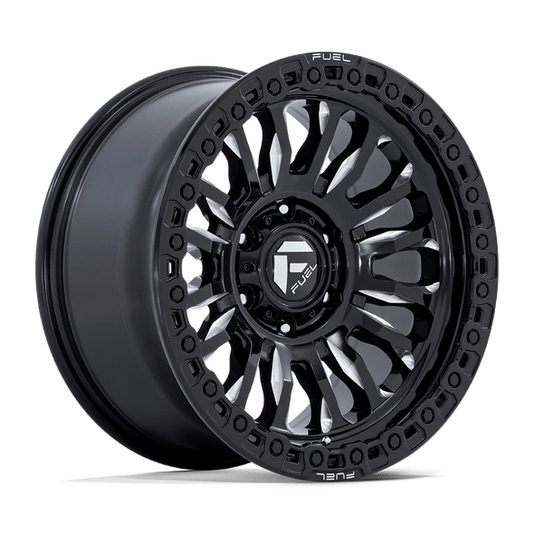 Fuel FC857 RINCON 17x8.5 ET-1 6x139.7 106.10mm GLOSS BLACK MILLED (Load Rated 1134kg)