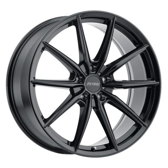Petrol P4B 17x8 ET35 5x120 76.10mm GLOSS BLACK (Load Rated 771kg)