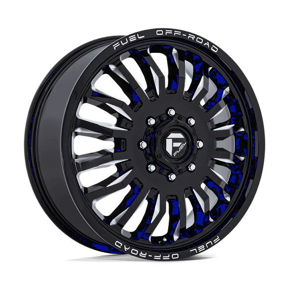 Fuel D868 ARC DUALLY 22x8.25 ET104 8x165.1 121.50mm GLOSS BLACK MILLED (Load Rated 1361kg)