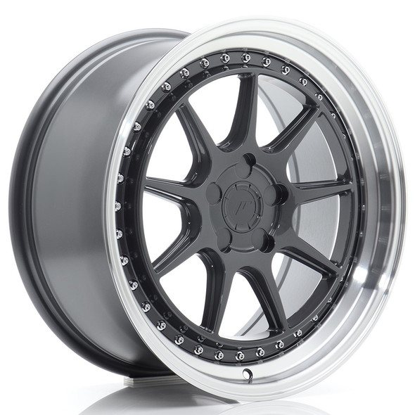 JR Wheels JR47 18x8.5 ET15-35 5H CUSTOM PCD 72.6mm Hyper Gray w/Machined Lip