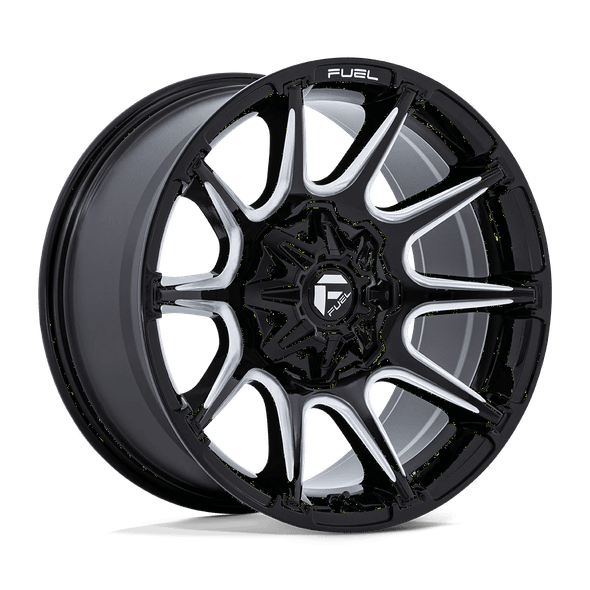 Fuel FC880 SUPER C 20x10 ET-18 8x180 124.20mm GLOSS BLACK MILLED (Load Rated 1678kg)