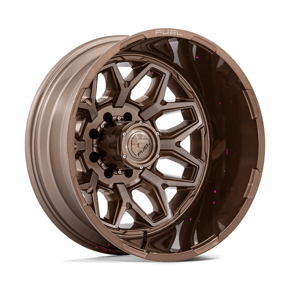 Fuel D876 FLUX DUALLY 20x8.25 ET104 8x165.1 117.00mm PLATINUM BRONZE (Load Rated 1361kg)