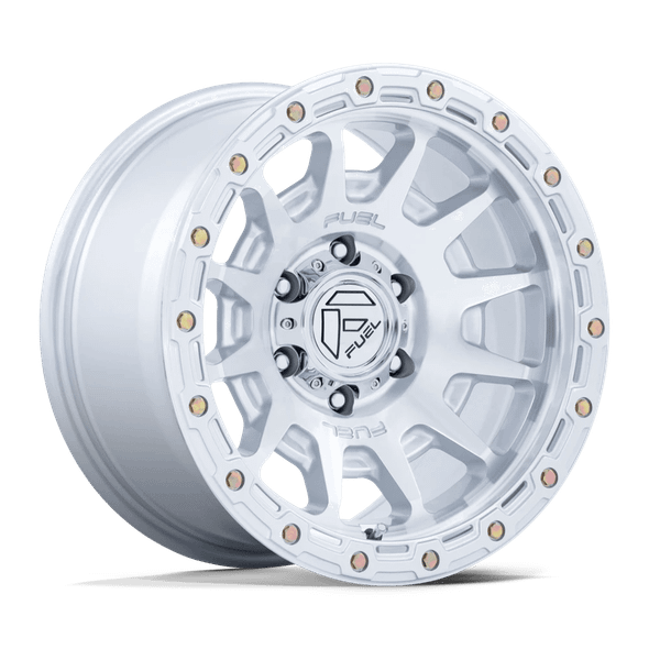 Fuel FC884 FORTRESS 17x8.5 ET0 6x139.7 106.10mm GLOSS SILVER W/ MACHINED FACE (Load Rated 1202kg)
