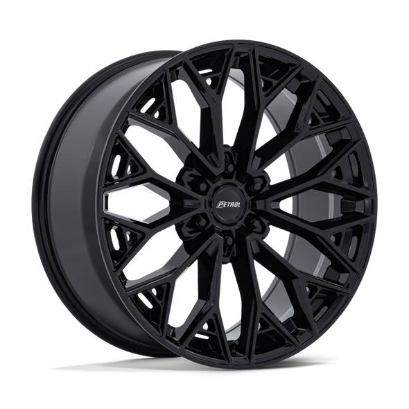 Petrol PE006 P5E 20x9.5 ET25 6x139.7 106.10mm GLOSS BLACK (Load Rated 1134kg)