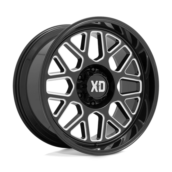 XD XD849 GRENADE II 20x9 ET18 5x127 71.50mm GLOSS BLACK MILLED (Load Rated 1134kg)