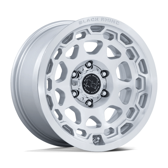 Black Rhino BR026 CONGO 17x8.5 ET25 5x130 71.60mm GLOSS SILVER W/ MACHINED FACE (Load Rated 1678kg)
