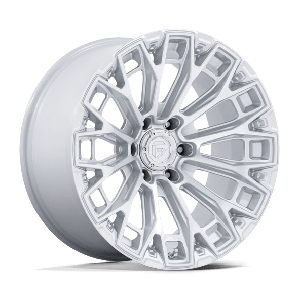 Fuel FC882 TRAX 20x10 ET-18 8x180 124.20mm GLOSS SILVER W/ MACHINED FACE (Load Rated 1678kg)