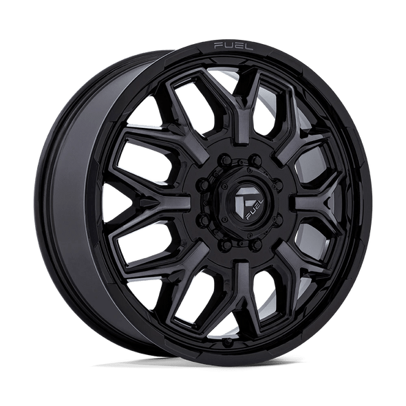 Fuel D875 FLUX DUALLY 22x8.25 ET104 8x170 125.10mm GLOSS BLACK BRUSH-FC GRAY TINT (Load Rated 1361kg)