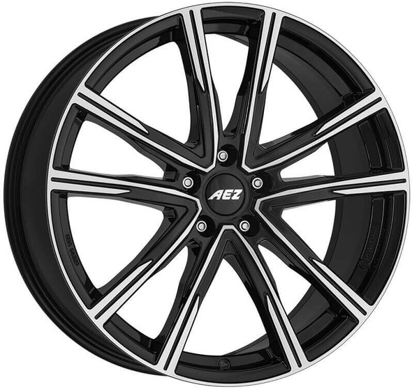 AEZ Montreal dark 18x7.5 ET46 5x100 Black / Polished (Load Rated 760kg) (AMOF6BP46E)