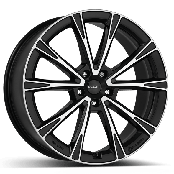 Dezent AR dark 19x7.5 ET53.5 5x112 Black / Polished (Load Rated 780kg) (TAR9J8BP535E)