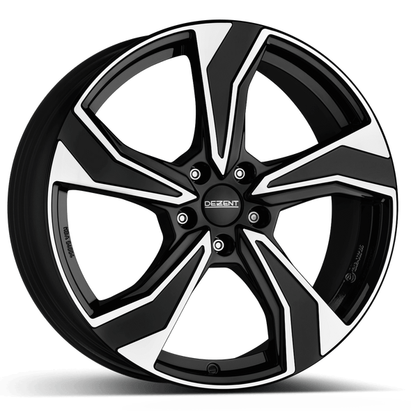 Dezent KB dark 17x6.5 ET46 5x112 Black / Polished (Load Rated 690kg) (TKB98BP46E)