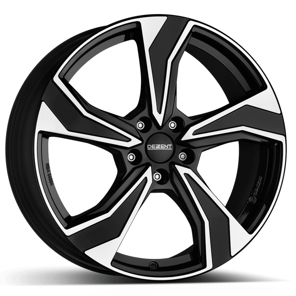 Dezent KB dark 17x7 ET47 5x114.3 Black / Polished (Load Rated 725kg) (TKBY0BP47E)