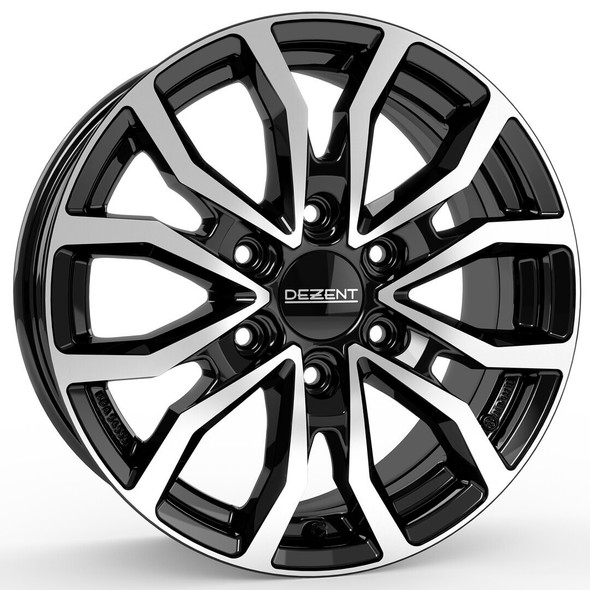 Dezent KC dark 18x7.5 ET38 6x139.7 Black / Polished (Load Rated 1150kg) (TKCFDBP38E)