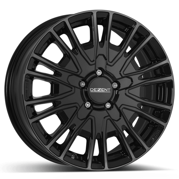 Dezent KE black 16x6.5 ET66 5x130 Black (Load Rated 1150kg) (TKEZLBA66E)