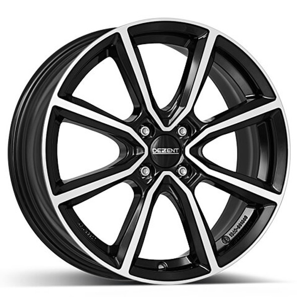 Dezent TN dark 15x6 ET45 4x108 Black / Polished (Load Rated 590kg) (TTNK3BP45E)