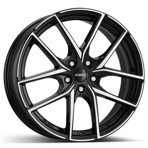 Dezent TO dark 17x7 ET47.5 5x108 Black / Polished (Load Rated 705kg) (TTOYHBP475E16)
