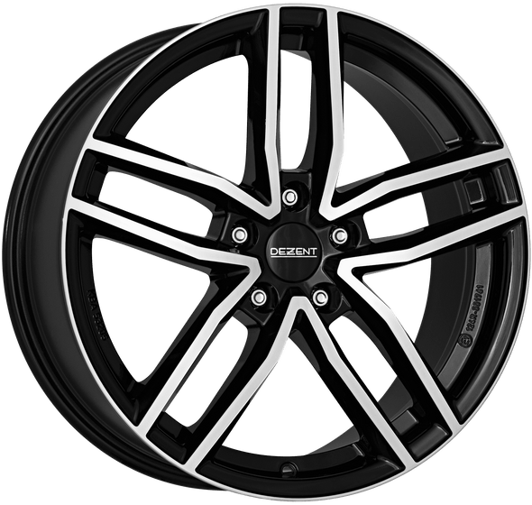 Dezent TR dark 18x7.5 ET50 5x114.3 Black / Polished (Load Rated 740kg) (TTRF0BP50)