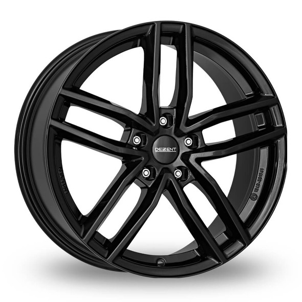 Dezent TR black 18x7.5 ET50 5x112 Gloss Black (Load Rated 740kg) (TTRF8BA50E)