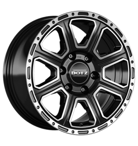 Dotz Kalahari dark 18x8 ET30 5x120 Gloss Black / Polished (Load Rated 1150kg) (OKAG9BP30)