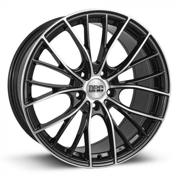 DRC DMM 19x8 ET30 5x112 Gloss Black / Polished Face (Load Rated 825kg) (L9805112BP9530)