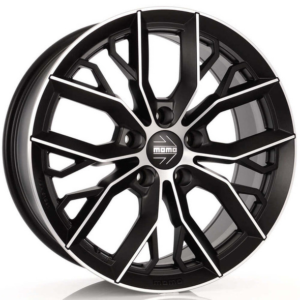 MOMO Massimo 17x7.5 ET50 5x114.3 Matt Black Polished (Load Rated 715kg) (WMSB75750514)