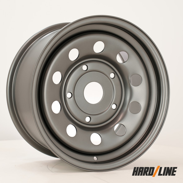Hardline (Steel Wheels) SW Modular 16x8 ET35 5x160 65.1mm Gunmetal T-Custom only. (Load Rating 1200kg) (SW-MODX8016T1P35PCGM0651)