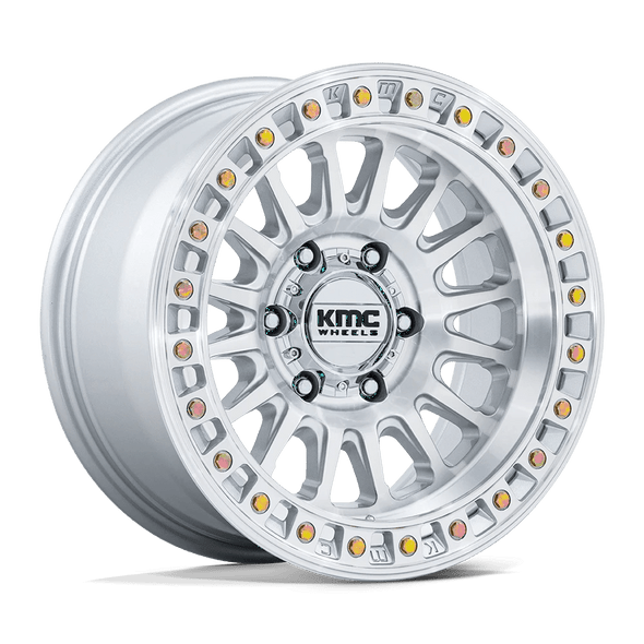 KMC KM552 IMS 20x9 ET0 6x135 87.10mm GLOSS SILVER W/ MACHINED FACE (Load Rated 1678kg)