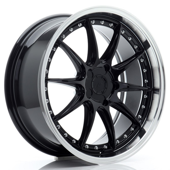 JR Wheels JR41 19x8.5 ET15-35 5H CUSTOM PCD 72.6mm Gloss Black w/ Machined Lip