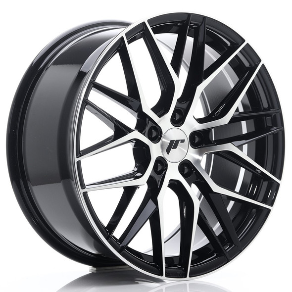 JR Wheels JR28 19x8.5 ET40 5x114.3 67.1mm Gloss Black Machined Face