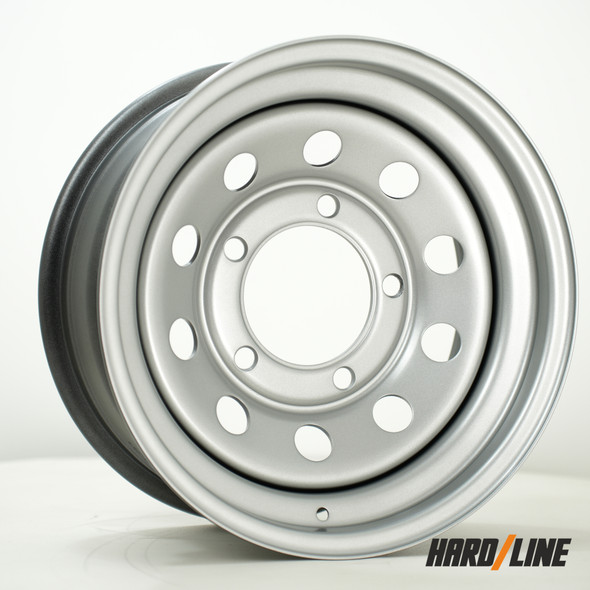 Hardline (Steel Wheels) SW Modular 16x7 ET0 5165.1 125mm Silver (Load Rating 1150kg) (SW-MODX7016L1P00PCPS125)