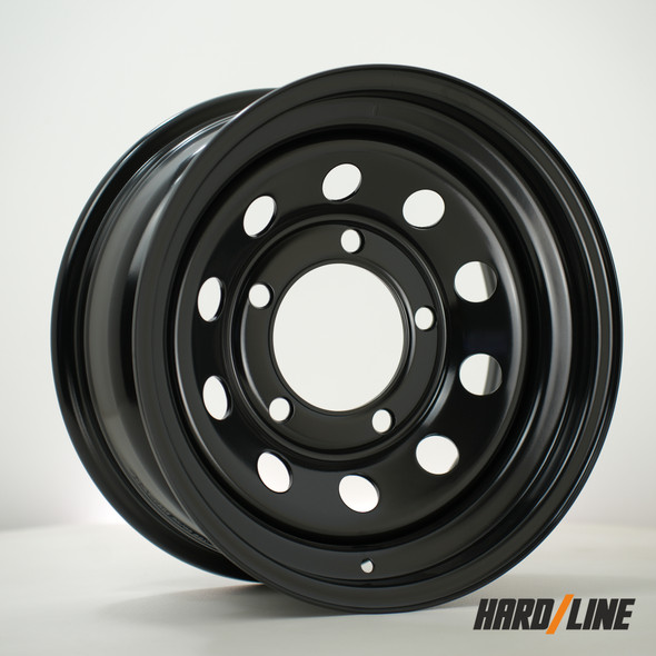 Hardline (Steel Wheels) SW Modular 16x7 ET0 5165.1 125mm Gloss Black (Load Rating 1150kg) (SW-MODX7016L1P00PCYB125)