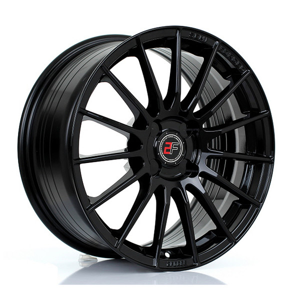 2FORGE ZF1 17x8 CUSTOM PCD ET10 to 58 GLOSS BLACK (Load Rated 690kg) www.srbpower.com