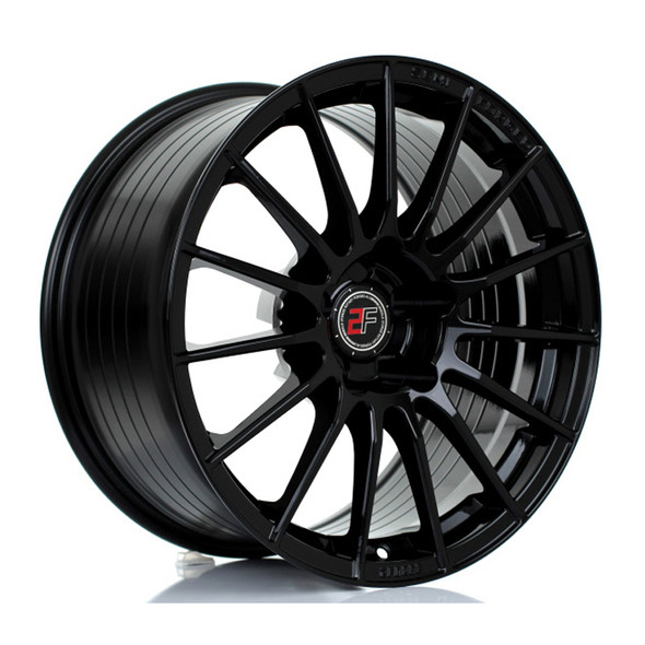 2FORGE ZF1 17x9.5 CUSTOM PCD ET0 to 45 GLOSS BLACK (Load Rated 700kg) www.srbpower.com