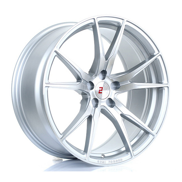 2FORGE ZF2 20x9.5 CUSTOM PCD ET9 to 45 SILVER POLISHED FACE (Load Rated 850kg) www.srbpower.com