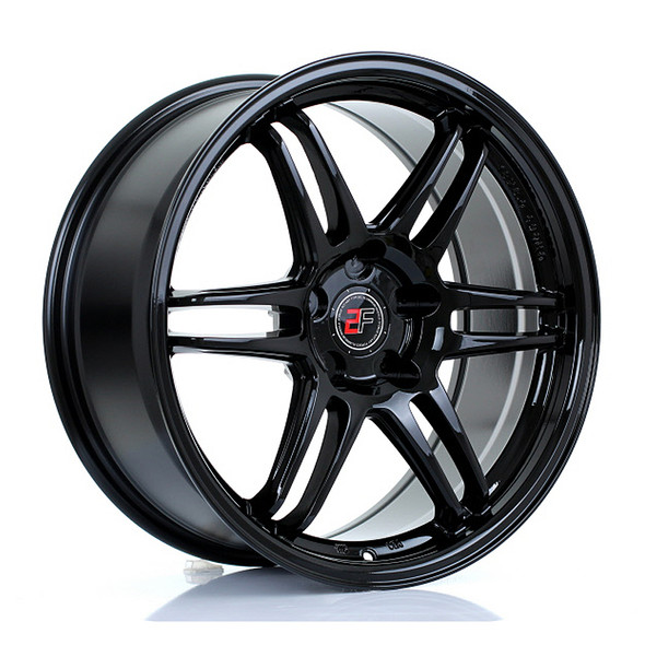 2FORGE ZF5 18x8 CUSTOM PCD ET15 to 35 GLOSS BLACK (Load Rated 690kg) www.srbpower.com