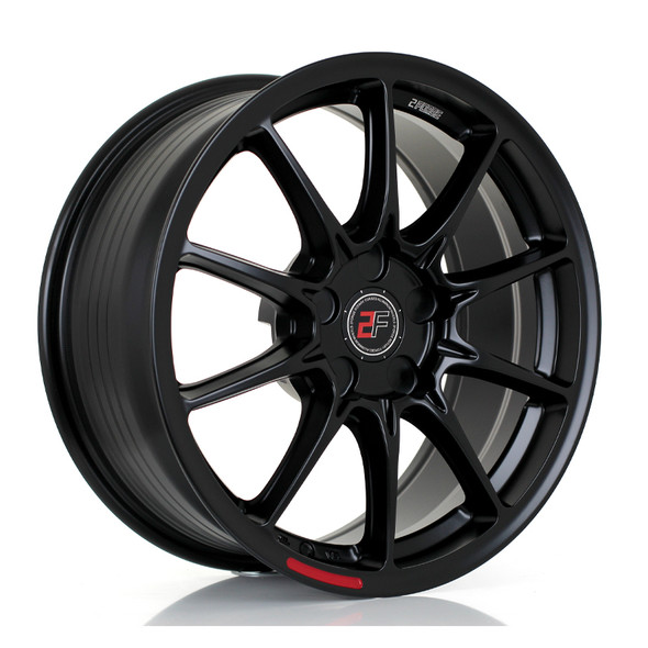 2FORGE ZF8 17x8 CUSTOM PCD ET10 to 50 MATT BLACK (Load Rated 1kg) www.srbpower.com